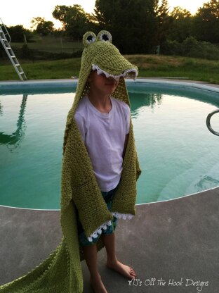 Hooded Beach Alligator Towel