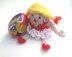 Humpty dumpty, ballerina and bunny Creme egg holders, knit in lace