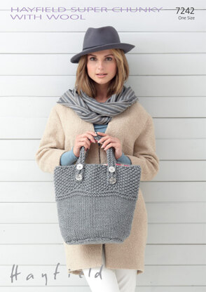 Bag in Hayfield Super Chunky with wool - 7242 - Downloadable PDF