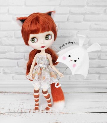 Fox outfit for Blythe doll