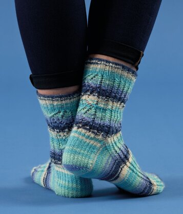 Frosted Ice Socks in West Yorkshire Spinners Signature 4Ply  - DBP0146 - Downloadable PDF