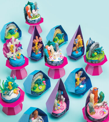 Klutz Grow Your Own Crystal Mini Worlds Book Kit - 534817