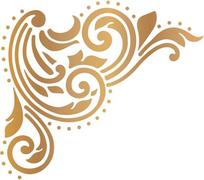 Artdeco Creations Couture Creations Gentlemans Emporium Mini Hotfoil Stamp - Acanthus Corner 2.3"X2"