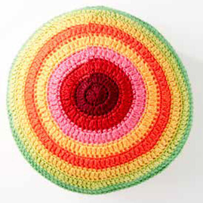 Color Wheel Pillow in Caron Simply Soft and Simply Soft Brites - Downloadable PDF