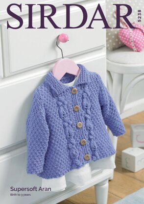 Line Jacket in Sirdar Supersoft Aran - 5238 - Downloadable PDF