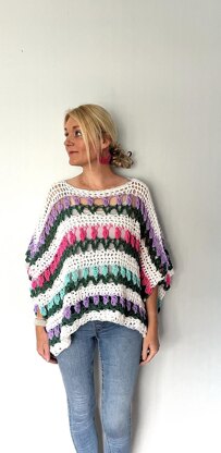 Oversized Tulip Flower Poncho