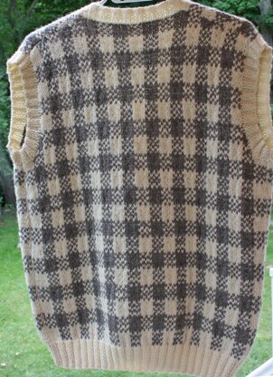 Gingham Checked Vest-201