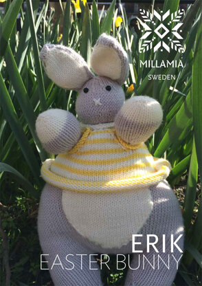"Erik Easter Bunny Toy" - Amigurumi Knitting Pattern in MillaMia Naturally Soft Merino