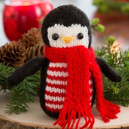 Cheerful Holiday Penguin in Red Heart Anne Geddes Baby - LW4621