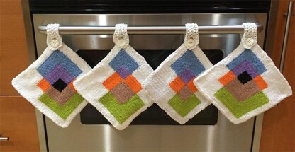 KGeometry: Four Pot Holders with Squares