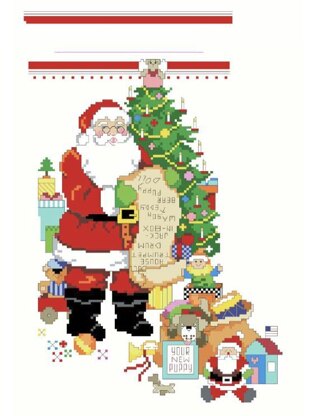 He's Making a List Stocking - PDF