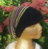 Silk Stripey Peak Slouch Hat