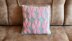 Pink bouquet pillow