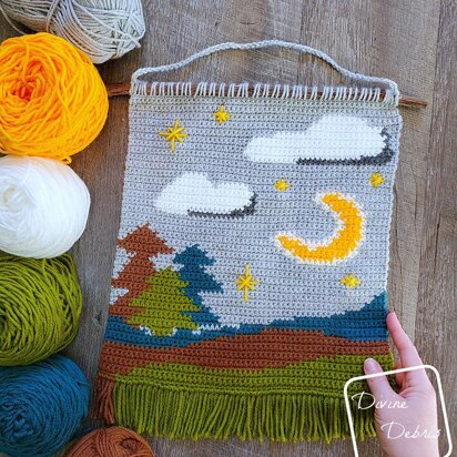 Moonlight Trees Wall Hanging