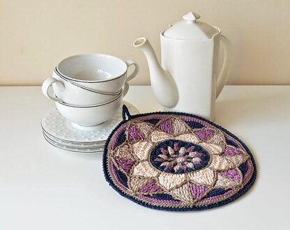 Stained Glass Mandala Potholder