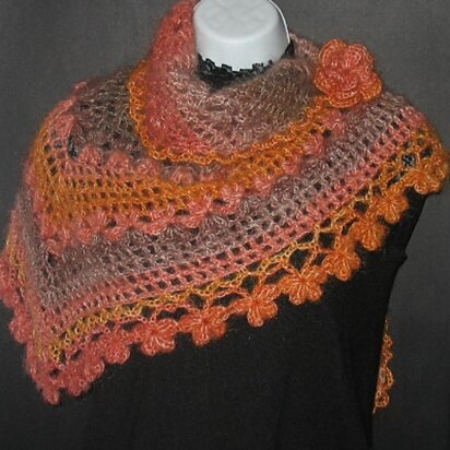 Vibrant Orange Shawl