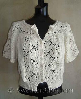 #99 Flutter-Sleeved Blousy Lace Cardigan