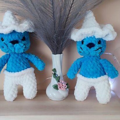 Crochet Pattern Smurfcat mushroom plushie toy