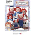Simplicity Raggedy Ann & Andy Dolls 8043 - Paper Pattern, Size OS (ONE SIZE)