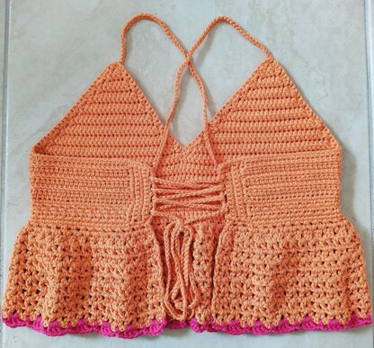 Crochet Pattern - Peaches Peplum Top