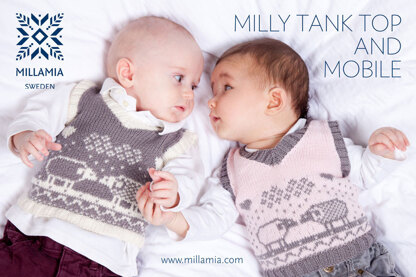 "Milly Tank Top and Mobile" - Top Knitting Pattern For Babies in MillaMia Naturally Soft Merino