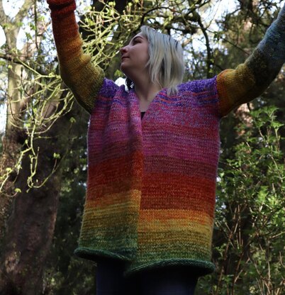 Rainbow Folk Cardigan