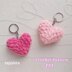 Heart plushie crochet pattern, Valentine heart keychain, Amigurumi heart small Valentines day decor Girly accessory Soft heart gift handmade