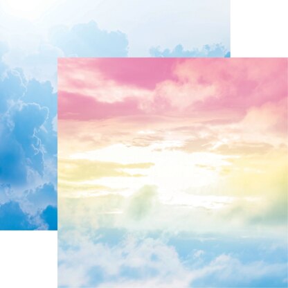 Reminisce Skyscape Double-Sided Cardstock 12"X12" - Cloud Nine