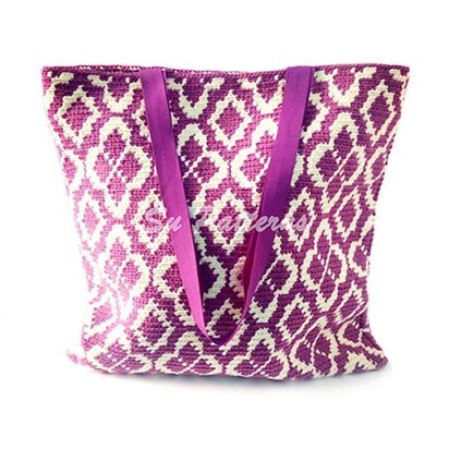 Ornamented Tapestry Crochet Tote