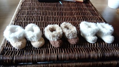 Faux fur booties