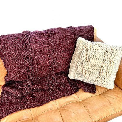 Two Cozy Cables Pillow