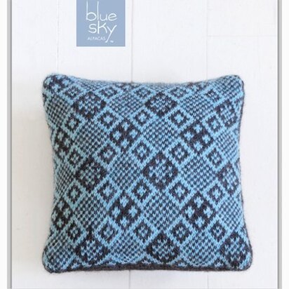 One Big Granny Square Pillow Using Blue Sky Fibers Organic Cotton Worsted