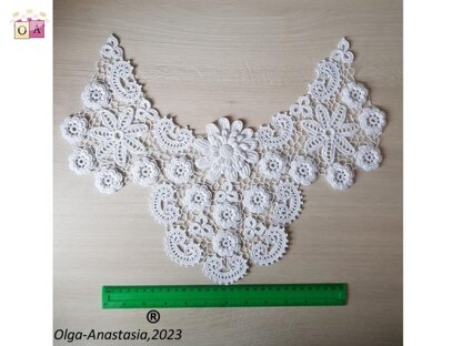 Crochet lace collar "Christmas".