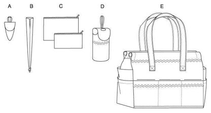 McCall's Project Tote Organizer/Knitting Needle/Scissor Cases And Yarn Holder M6256 - Paper Pattern