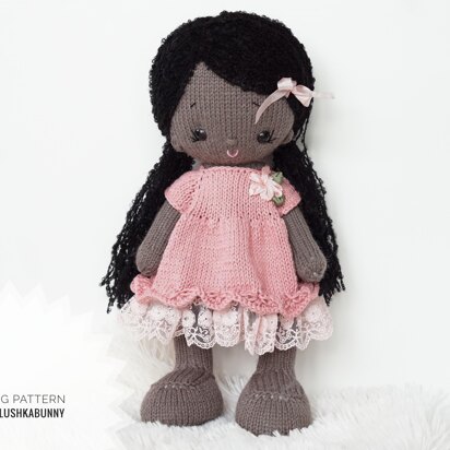 Knitting Pattern, Doll clothes - Shabby Chic dress supplement