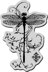 Stampendous Cling Stamp - Dragonfly Vine