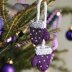 Christmas Glamour Beaded Mini Mittens Decoration