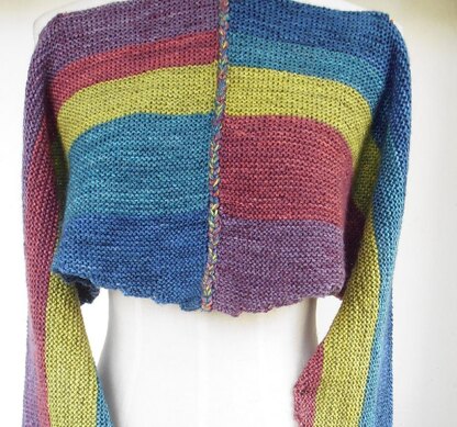 Color-Blocked-and-Seamed Scarf