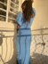 Azure Ruffle Slit Dress,Crochet dress pattern,Instant PDF pattern, Midi length crochet dress, crochet gown dress easy pattern, easy crochet