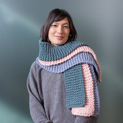 Lia Scarf - Beginners Knitting Pattern in MillaMia Naturally Soft Super Chunky