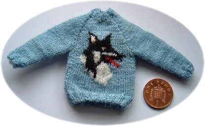 1:12th scale sweater with collie