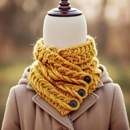 Crochet Double Layered Braided Cowl – Beginner Infinity Scarf Pattern with Video & PDF