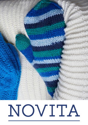 Breeze Mittens in Novita 7 Veljestä Raita - Downloadable PDF