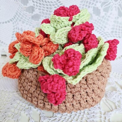 A Basket of Flower Coasters