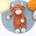 Crochet Highland cow snuggler pattern, Highland cow lovey