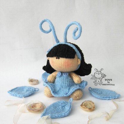 Pebble doll Butterfly