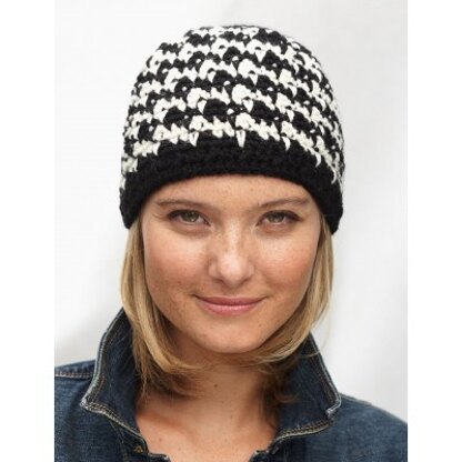 Houndstooth Hat in Patons Classic Wool Worsted