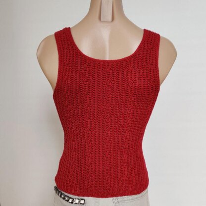 Olivia cable tank top