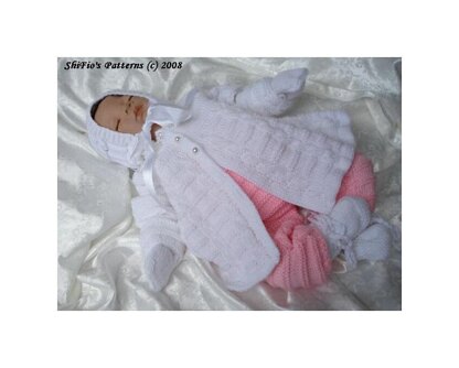 Knitting Pattern baby jacket, hat, leggings & booties UK &USA Terms #90