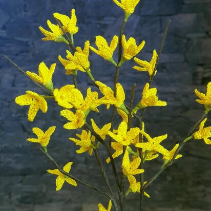 Easter tree yellows bells flower twig Forsythia spring flower